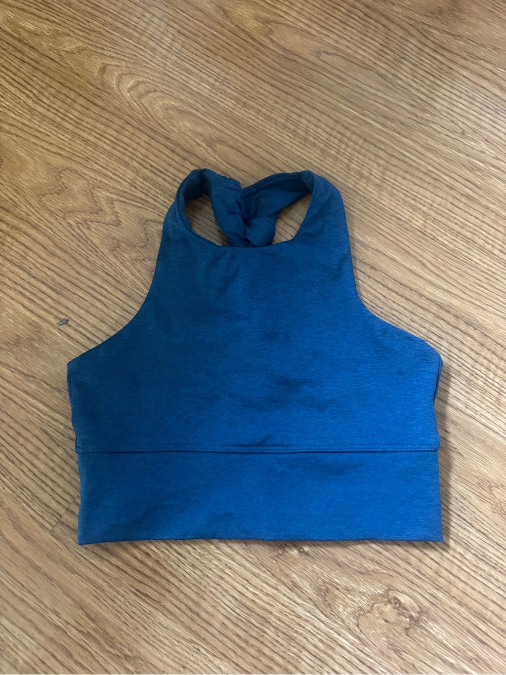 Strut-This Blue Tie-Back Cropped Workout Top S